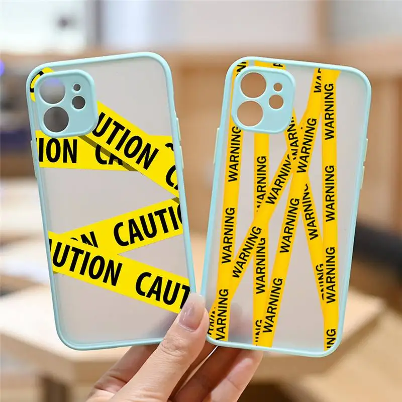 yellow warning Phone Case matte transparent For iphone 7 8 11 12 13 plus mini x xs xr pro max cover 
yellow warning Phone Case matte transparent For iphone 7 8 11 12 13 plus mini x xs xr pro max cover