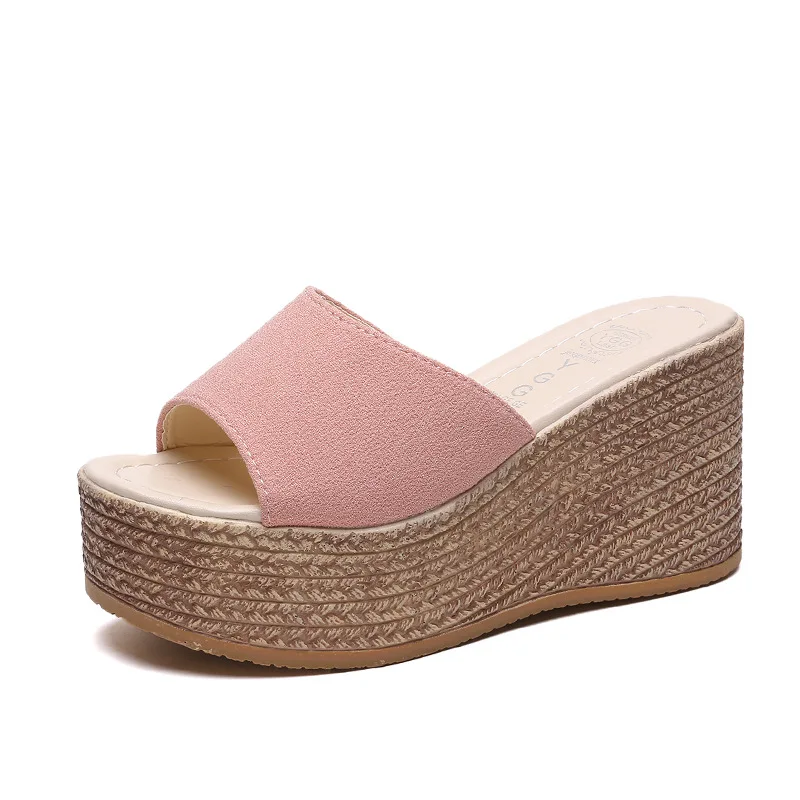 On A Wedge Shoes Slippers Women Summer Pantofle Platform Heeled Mules 2021 High Cotton Fabric Rome Rubber PU Sewing Basic
On A Wedge Shoes Slippers Women Summer Pantofle Platform Heeled Mules 2021 High Cotton Fabric Rome Rubber PU Sewing Basic