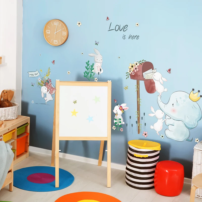 Cartoon Lovely Animals Wall Stickers for Kids Rooms Rabbits Elephant Recieve Email Decorative Vinyls for Walls Room Decor
Cartoon Lovely Animals Wall Stickers for Kids Rooms Rabbits Elephant Recieve Email Decorative Vinyls for Walls Room Decor