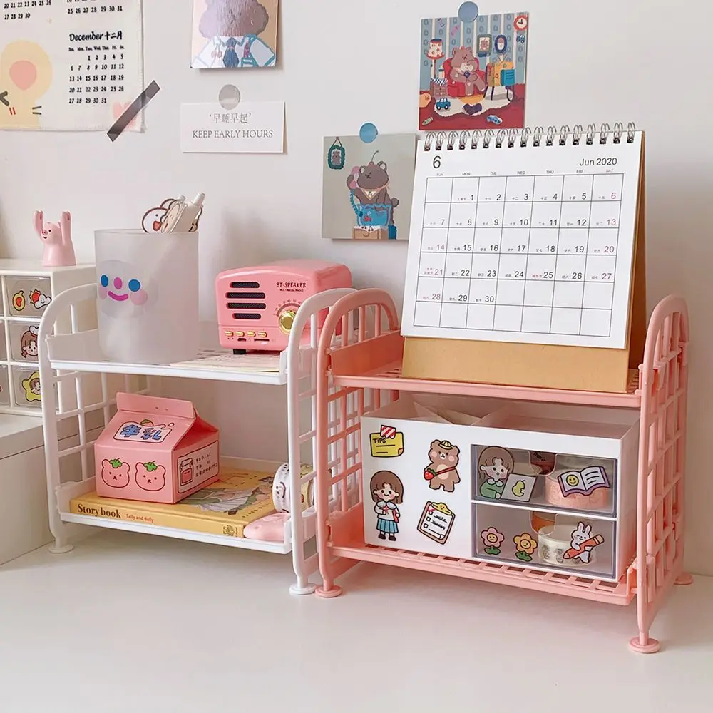 Stationery Double Layer Makeup Rack Organizer Shelf Desktop Storage Rack Hollow Out
Stationery Double Layer Makeup Rack Organizer Shelf Desktop Storage Rack Hollow Out