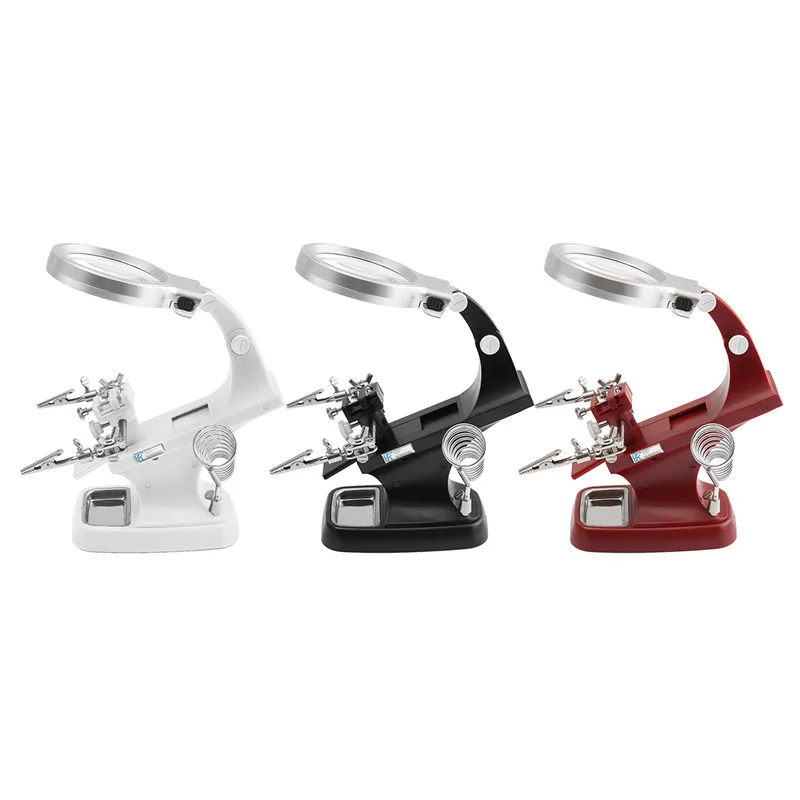 Welding Magnifying Glass with LED Light 3X 4.5X 25X Lens Auxiliary Clip Loupe Desktop Magnifier Third Hand Soldering Repair Tool
Welding Magnifying Glass with LED Light 3X 4.5X 25X Lens Auxiliary Clip Loupe Desktop Magnifier Third Hand Soldering Repair Tool