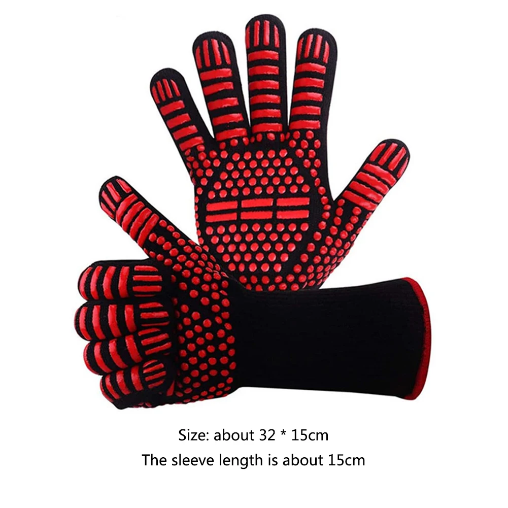 1 Pair Anti Slip BBQ Grill Gloves Heat Resistant Kitchen Oven Fireproof Barbecue Cooking Microwave Gloves for Baking Cooking
1 Pair Anti Slip BBQ Grill Gloves Heat Resistant Kitchen Oven Fireproof Barbecue Cooking Microwave Gloves for Baking Cooking