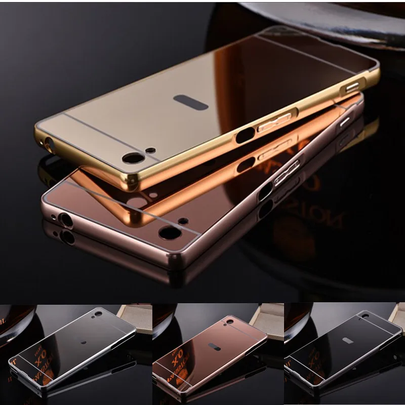 Роскошный металлический чехол для Sony Xperia Z2 Z3 Z1 Z4 Z5 X Compact XZ XZ1 XZ2 ULTRA XA1 PLUS зеркальный