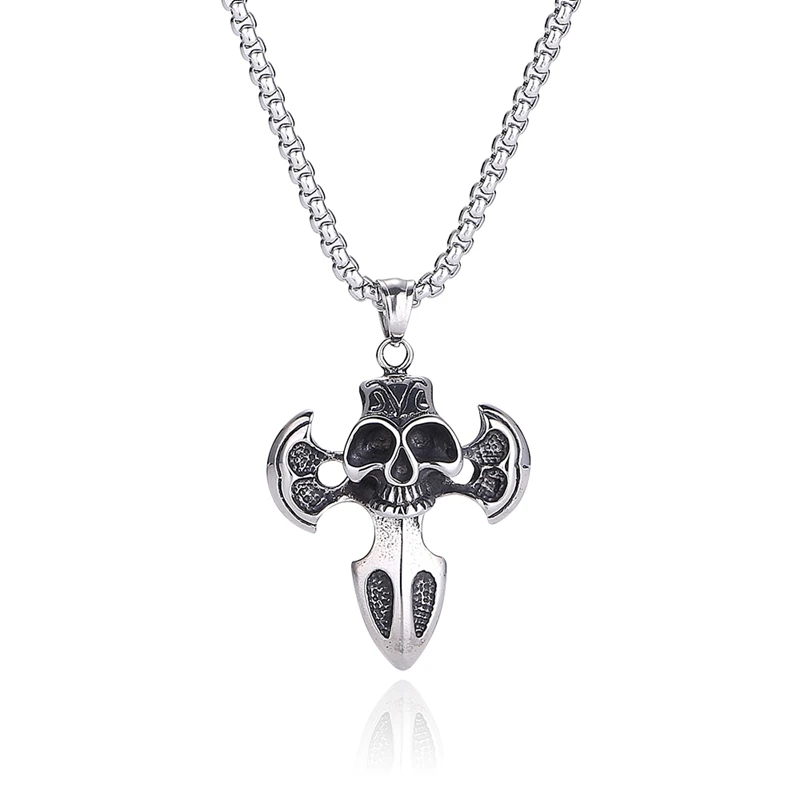 Punk Stainless Steel Skull Necklace Chokers Men Women Statement Long Chain Pendant Necklace Hip Hop Trendy Jewelry BB0866
Punk Stainless Steel Skull Necklace Chokers Men Women Statement Long Chain Pendant Necklace Hip Hop Trendy Jewelry BB0866