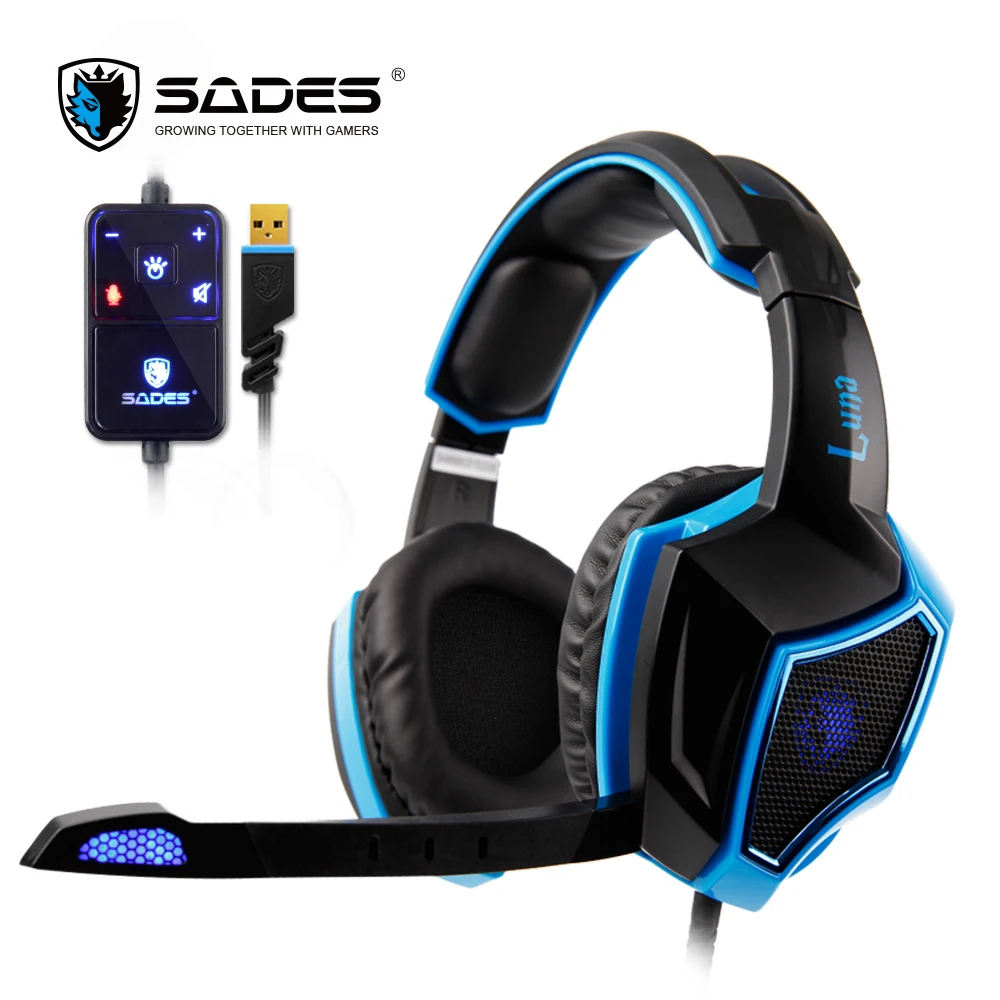 SADES LUNA Live Show Headset Virtual 7.1 Surround Sound Multifunctional Clear Voice Headphones for Gamer 
SADES LUNA Live Show Headset Virtual 7.1 Surround Sound Multifunctional Clear Voice Headphones for Gamer