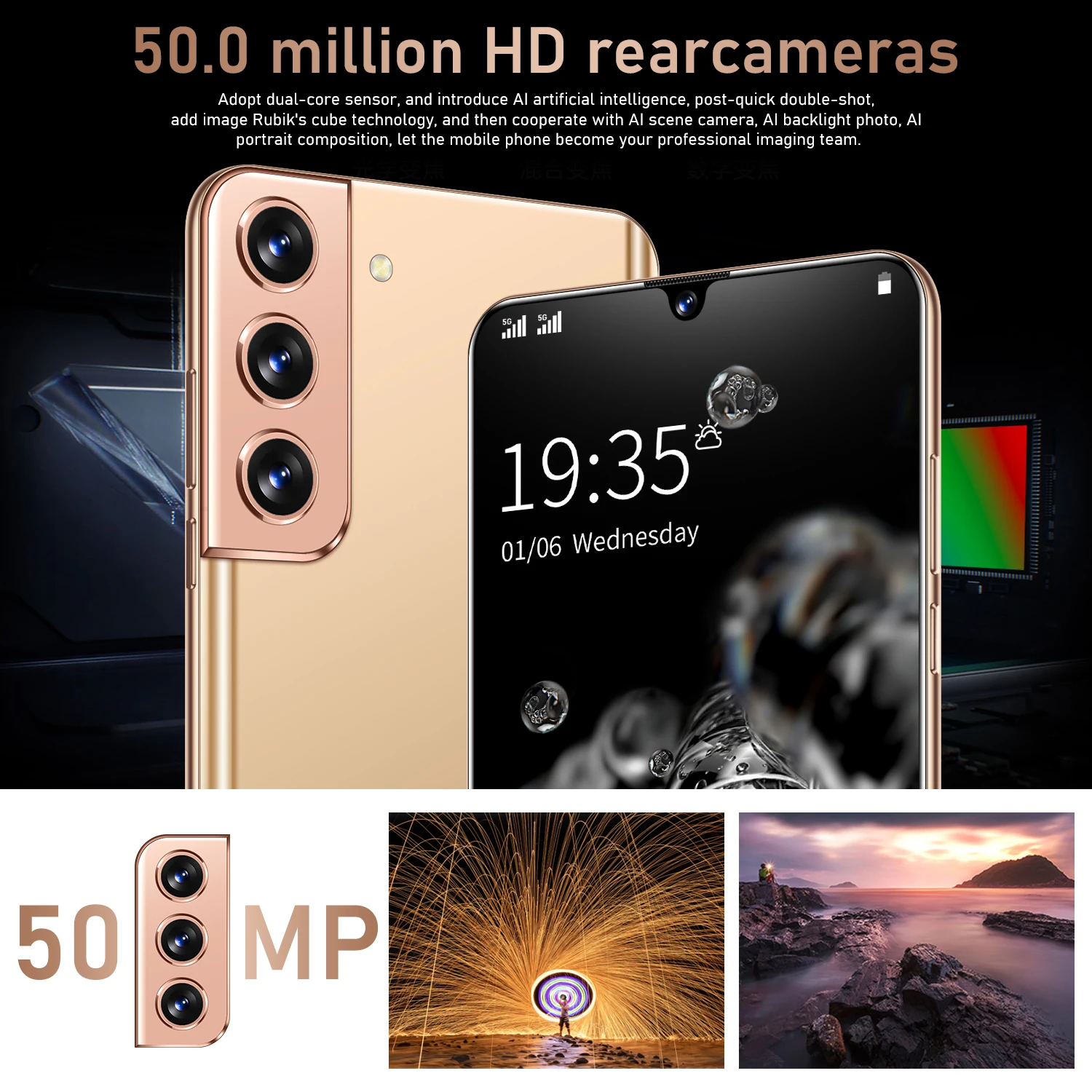 S21+ 6.6 Inch SmartPhone Global Version Mobile Phone 12GB+12GB ROM 24MP + 50MP 10 Core MTK 6889 Dual SIM 4G LTE 5G Cell Phones
S21+ 6.6 Inch SmartPhone Global Version Mobile Phone 12GB+12GB ROM 24MP + 50MP 10 Core MTK 6889 Dual SIM 4G LTE 5G Cell Phones