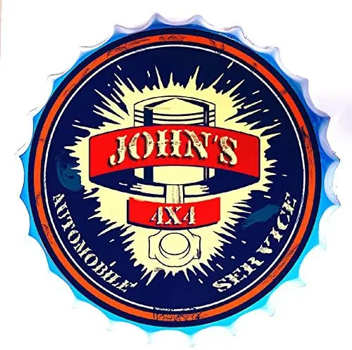 Retro Sign Automobile Service Brand Logo Bottle Caps Metal Tin Diameter 13.8 Inches - Home Decor Bar Plaque Lounge
Retro Sign Automobile Service Brand Logo Bottle Caps Metal Tin Diameter 13.8 Inches - Home Decor Bar Plaque Lounge