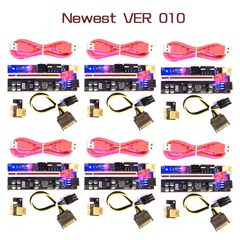6PCS LED PCI-E PCIE Riser 010 GPU Riser PCI Express X16 For Video Card Riser PCIE X16 Extender Adapter For Bitcoin Miner Mining
6PCS LED PCI-E PCIE Riser 010 GPU Riser PCI Express X16 For Video Card Riser PCIE X16 Extender Adapter For Bitcoin Miner Mining