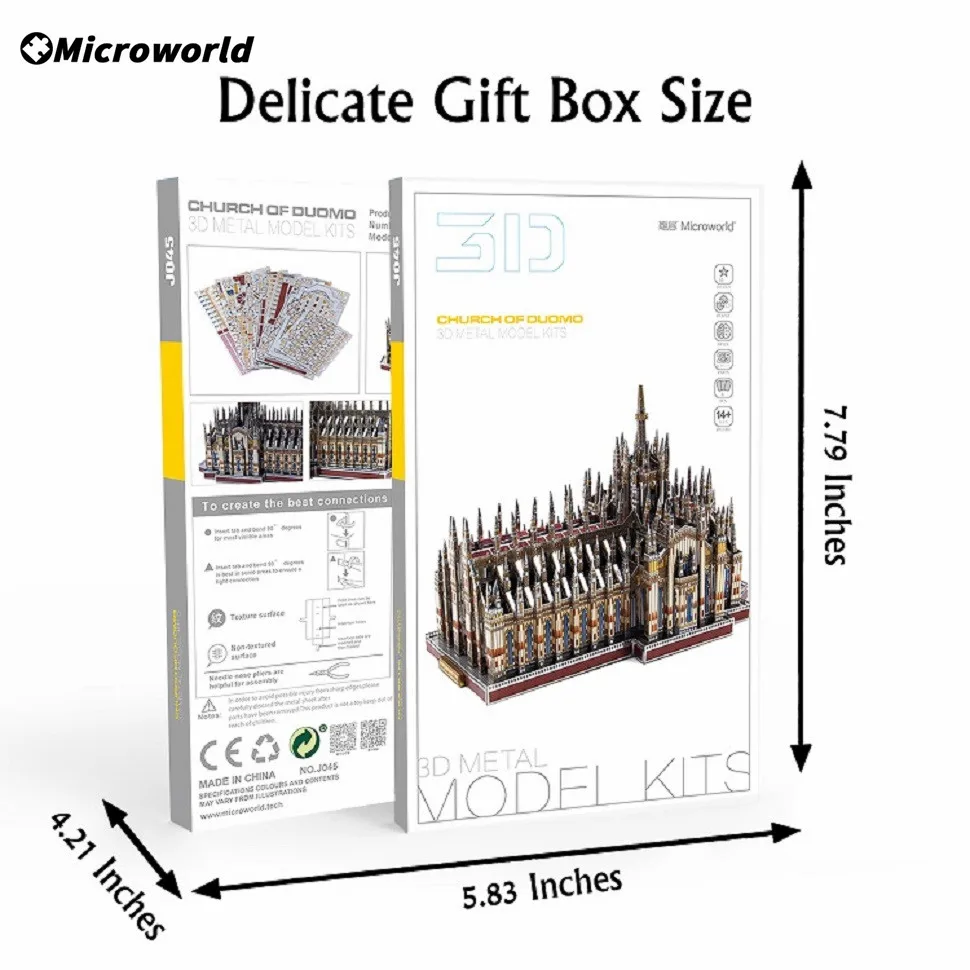 Металлический 3D-пазл Microworld Миланский собор Строительное искусство лазерная