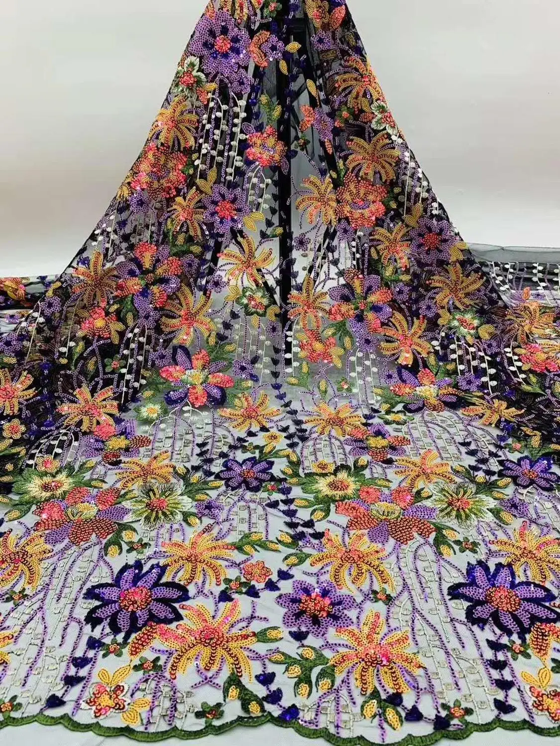 Fashion evening dress fabric sequins flower embroidery tulle mesh lace African lace Swiss yarn gown dress/wedding/women's fabric
Fashion evening dress fabric sequins flower embroidery tulle mesh lace African lace Swiss yarn gown dress/wedding/women's fabric