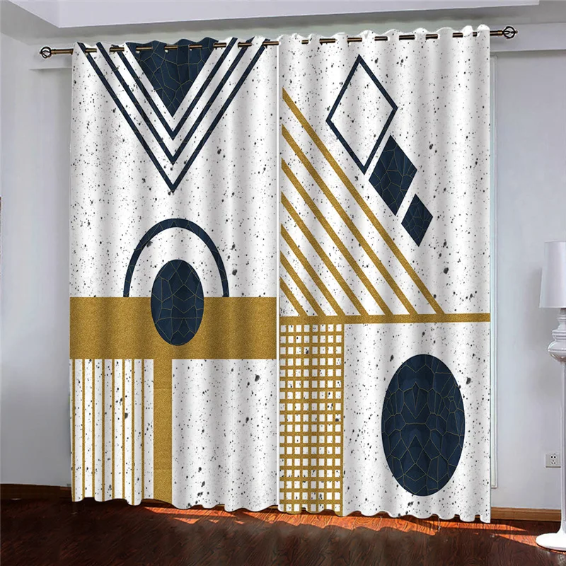 Modern Home Decoration Blackout 3D Curtain stereoscopic lifelike Simple pattern geometric figure Decoration curtains
Modern Home Decoration Blackout 3D Curtain stereoscopic lifelike Simple pattern geometric figure Decoration curtains