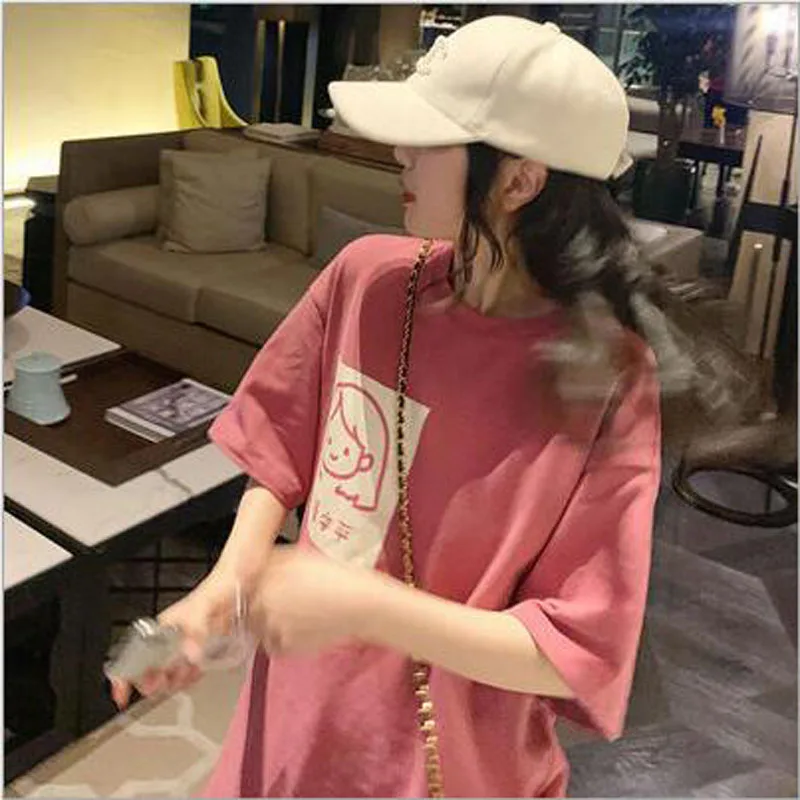 Sweet Style Woman T shirt Lovely Print Short Sleeve O Neck Knitted Woman Tshirt Spring Summer Woman T-shirt
Sweet Style Woman T shirt Lovely Print Short Sleeve O Neck Knitted Woman Tshirt Spring Summer Woman T-shirt