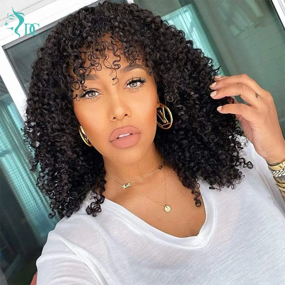 Jerry Curly Human Hair Wigs With Bangs Afro Kinky Curly Wig Full Machine Made Wigs Glueless Short Bob Curly Wig Scalp Top Wig
Jerry Curly Human Hair Wigs With Bangs Afro Kinky Curly Wig Full Machine Made Wigs Glueless Short Bob Curly Wig Scalp Top Wig