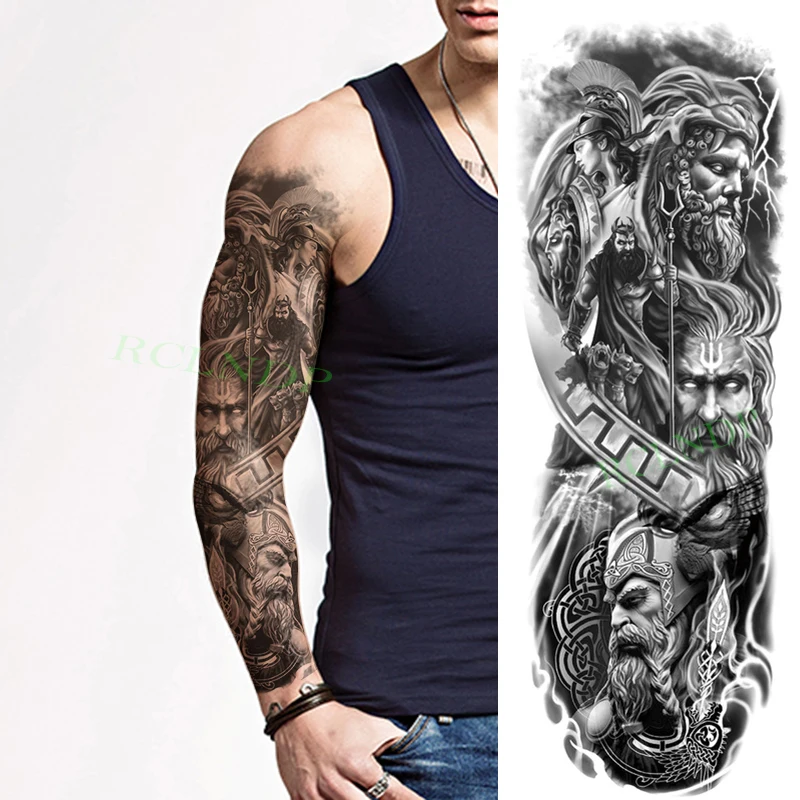 Waterproof Temporary Tattoo Sticker Full Arm Tribal male warrior female warrior power Large Fake Tatto Flash Tatoo for Men Women
Waterproof Temporary Tattoo Sticker Full Arm Tribal male warrior female warrior power Large Fake Tatto Flash Tatoo for Men Women