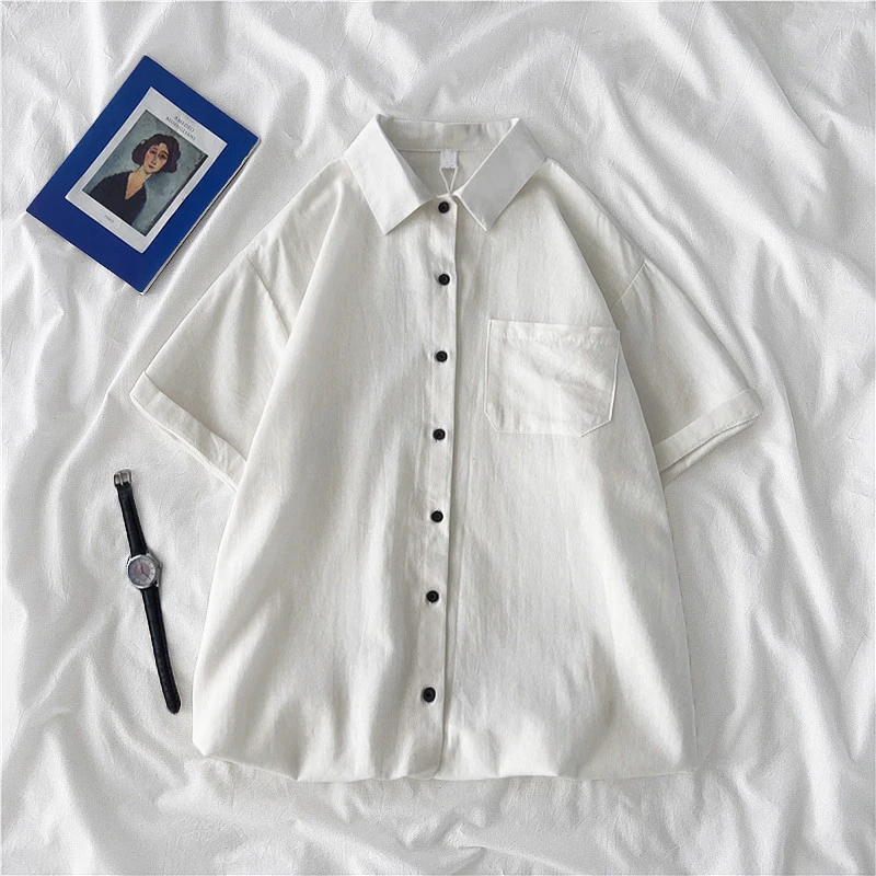 EBAIHUI Cotton Solid Shirts Office Lady Summer Blouses 2021 New Arrival Women's Shirts Casual One Button Shirts Short Sleeve Top
EBAIHUI Cotton Solid Shirts Office Lady Summer Blouses 2021 New Arrival Women's Shirts Casual One Button Shirts Short Sleeve Top
