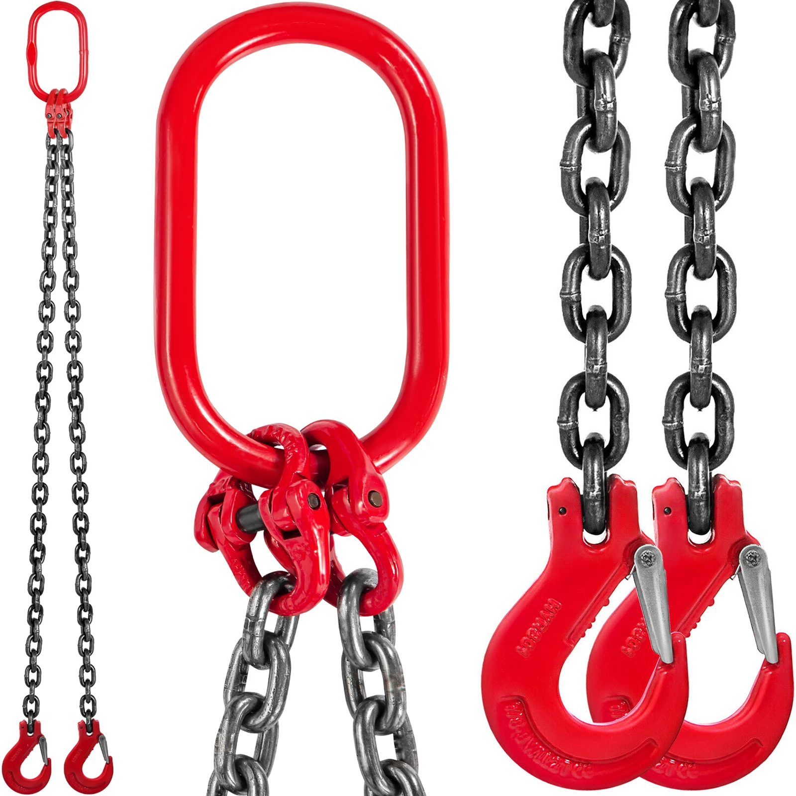 2T 3T Capacity Chain Sling 5/16" x 6' Double Leg with Steel Hook Grade 80 Alloy Steel Heavy Duty for Lifting or Moving
2T 3T Capacity Chain Sling 5/16" x 6' Double Leg with Steel Hook Grade 80 Alloy Steel Heavy Duty for Lifting or Moving