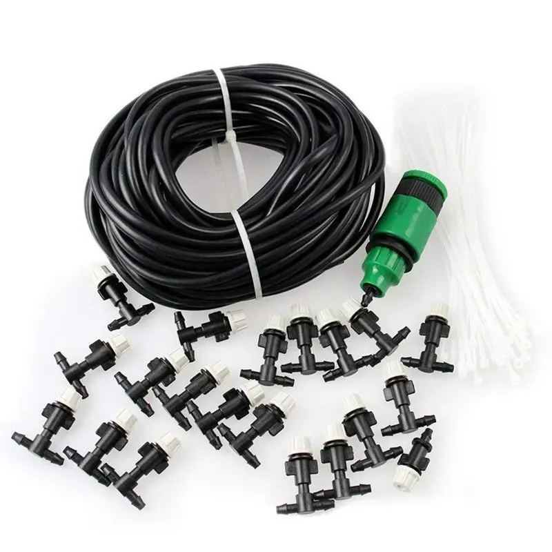 Misting Cooling System 66 Feet Leak Proof Misting System with 20 Pcs Mist Nozzle and Quick Coupling for Outdoor Patio Garden
Misting Cooling System 66 Feet Leak Proof Misting System with 20 Pcs Mist Nozzle and Quick Coupling for Outdoor Patio Garden