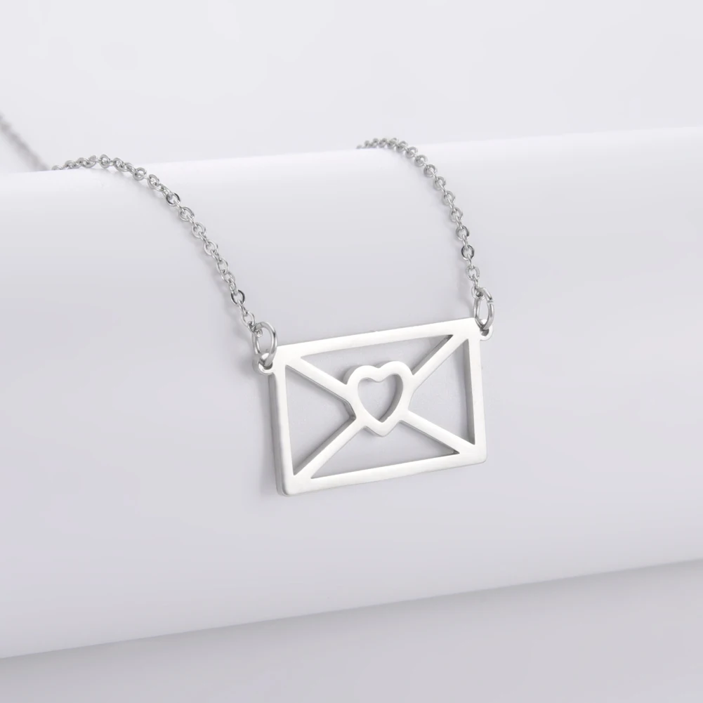 My Shape Heart Letter Envelope Pendant Necklace for Women Stainless Steel Necklaces Choker Fashion Engagement Wedding Jewelry
My Shape Heart Letter Envelope Pendant Necklace for Women Stainless Steel Necklaces Choker Fashion Engagement Wedding Jewelry