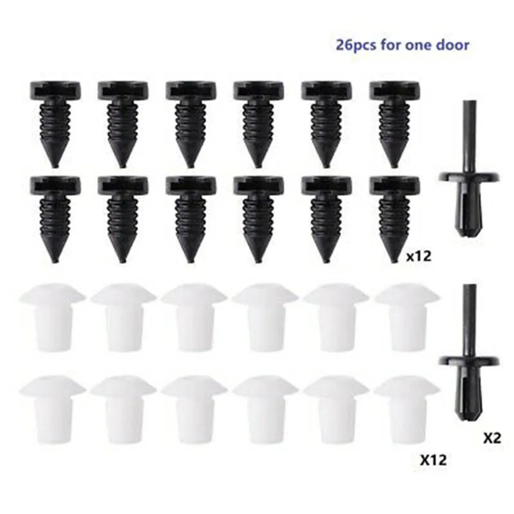 26Pcs Car Full Interior Door Card Trims Clips Auto Fastener Set For Land Rover Defender White Black For 2 Doors -52 Clips
26Pcs Car Full Interior Door Card Trims Clips Auto Fastener Set For Land Rover Defender White Black For 2 Doors -52 Clips
