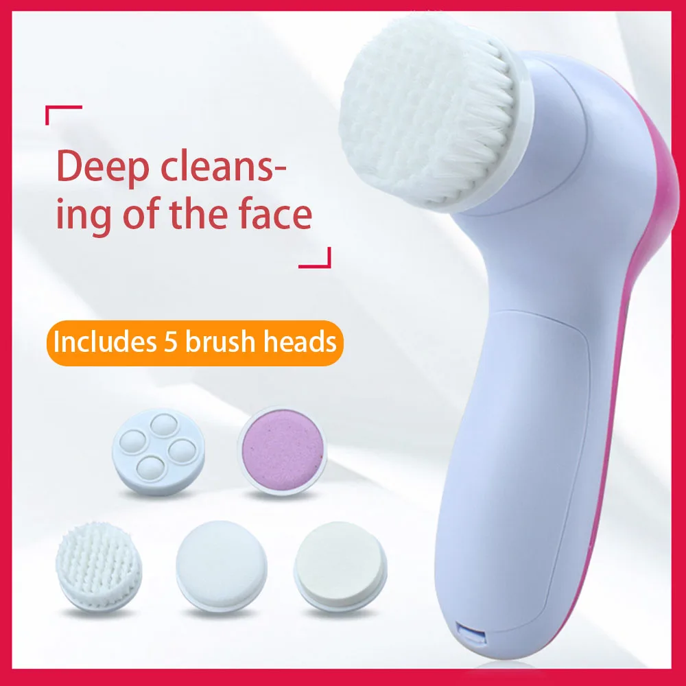 5 in 1 Face Cleansing Brush Silicone Facial Brush Deep Cleaning Pore Cleaner Face Massage Skin Care Waterproof Facial Brush
5 in 1 Face Cleansing Brush Silicone Facial Brush Deep Cleaning Pore Cleaner Face Massage Skin Care Waterproof Facial Brush
