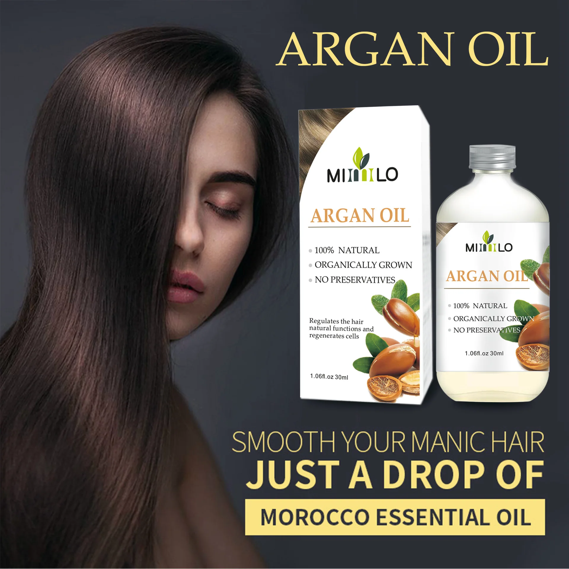 30ML Argan Argan-free hair care essential oil Argan long hair oil improve split ends improve frizz and fragile split ends care
30ML Argan Argan-free hair care essential oil Argan long hair oil improve split ends improve frizz and fragile split ends care