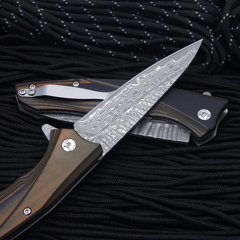 Tactical Folding Knife-Damascus G10 Steel Handle Ball Bearing-portable Outdoor Hunting Survival Wilderness Camping Pocket Knife
Tactical Folding Knife-Damascus G10 Steel Handle Ball Bearing-portable Outdoor Hunting Survival Wilderness Camping Pocket Knife