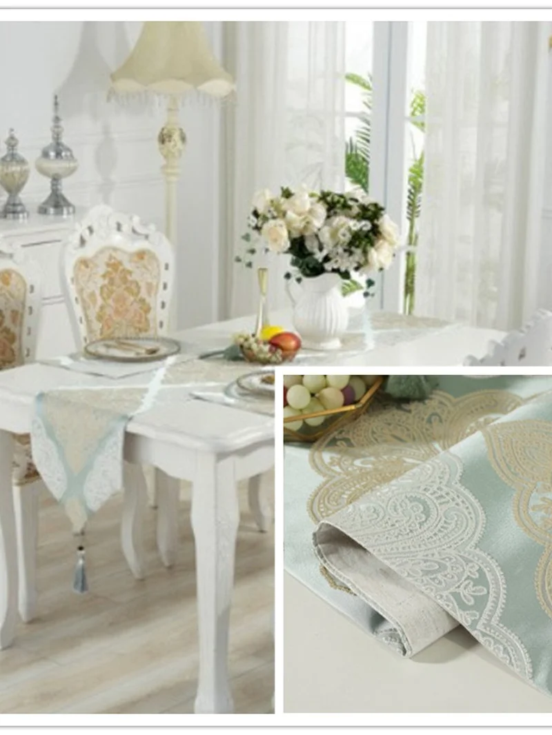 JUYANG The new table runner. Elegant jacquard table runner. European style decorative tablecloth. 2 colors.
JUYANG The new table runner. Elegant jacquard table runner. European style decorative tablecloth. 2 colors.