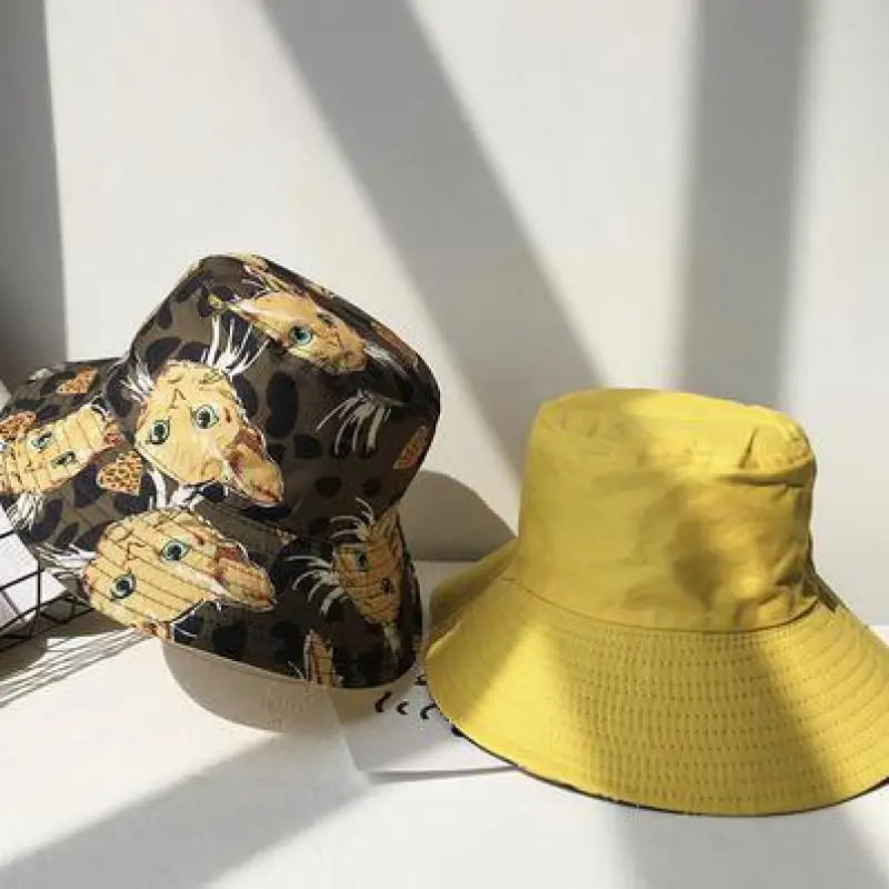 DeePom Cartoon Cat Bucket Hat Women Girls Double sided Fisherman Cap Cute Korean Style Sunscreen Sunshade Sun Hat Panama Cap New
DeePom Cartoon Cat Bucket Hat Women Girls Double sided Fisherman Cap Cute Korean Style Sunscreen Sunshade Sun Hat Panama Cap New