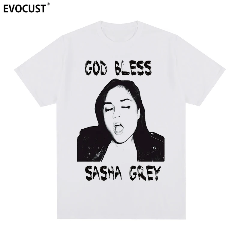 

Sasha Grey God Bless t-shirt Retro Graphic Kawaii Cotton Men T shirt New TEE TSHIRT Womens tops