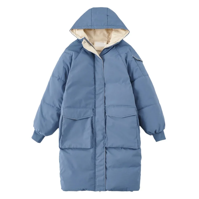 New Fashion Straight Slim Big Pocket Hooded Winter Thicken Warm Long Bread Cotton Coat Ladies 
New Fashion Straight Slim Big Pocket Hooded Winter Thicken Warm Long Bread Cotton Coat Ladies