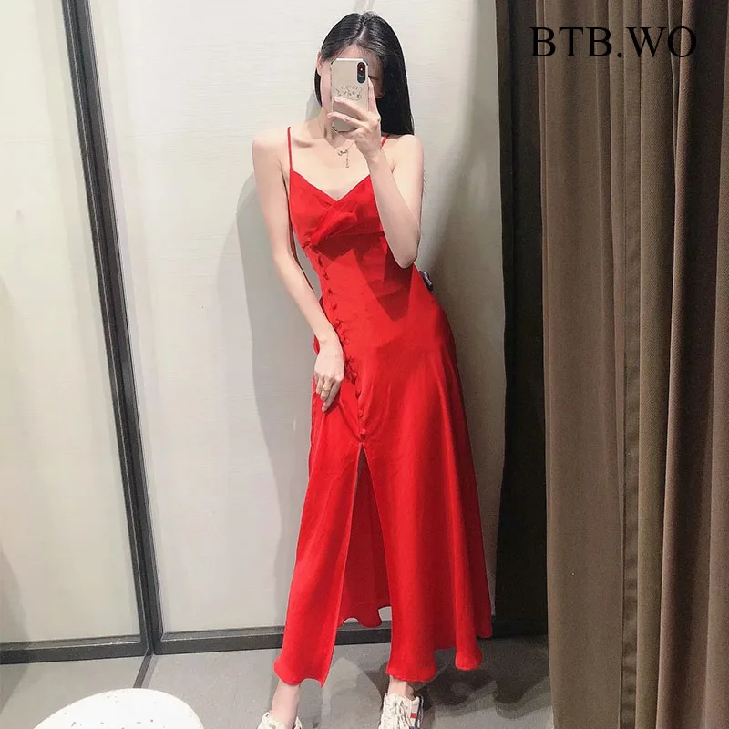 BTB.WO Za Dress Women 2021 Chic Fashion Underwear Style Midi Dresses Women Summer Backless Sleeveless Female Dresses Mujer
BTB.WO Za Dress Women 2021 Chic Fashion Underwear Style Midi Dresses Women Summer Backless Sleeveless Female Dresses Mujer