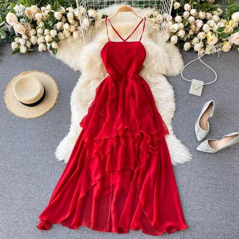 Dress Women's 2021Casual Clothes Chiffon Vinylon Office Lady Mid-Calf Spaghetti Strap Dresses for Women Solid Sleeveless Empire
Dress Women's 2021Casual Clothes Chiffon Vinylon Office Lady Mid-Calf Spaghetti Strap Dresses for Women Solid Sleeveless Empire