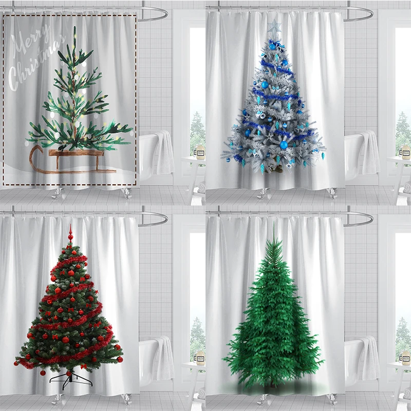 Занавеска для душа в виде рождественской елки, Штора для ванной из полиэстера, занавеска С крючком, водонепроницаемая занавеска для душа
Занавеска для душа в виде рождественской елки, Штора для ванной из полиэстера, занавеска С крючком, водонепроницаемая занавеска для душа