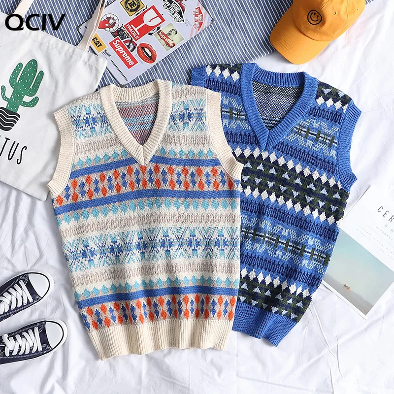 Men Sweater Vest Chinese-style Vintage Vests Vintage V-neck Contrast Color Couple Oversized Knitted Sweaters Loose Cozy Outwear
Men Sweater Vest Chinese-style Vintage Vests Vintage V-neck Contrast Color Couple Oversized Knitted Sweaters Loose Cozy Outwear