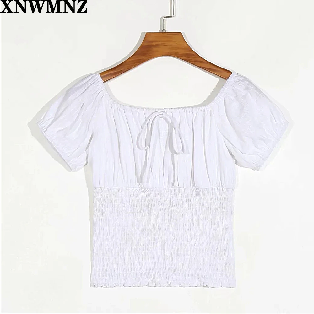 ZA Women Slash Neck Lantern Sleeve Ruffles Shirt Casual Lace Up Bandage Short Elastic Slim High Waist Pullover Blouse Tops
ZA Women Slash Neck Lantern Sleeve Ruffles Shirt Casual Lace Up Bandage Short Elastic Slim High Waist Pullover Blouse Tops