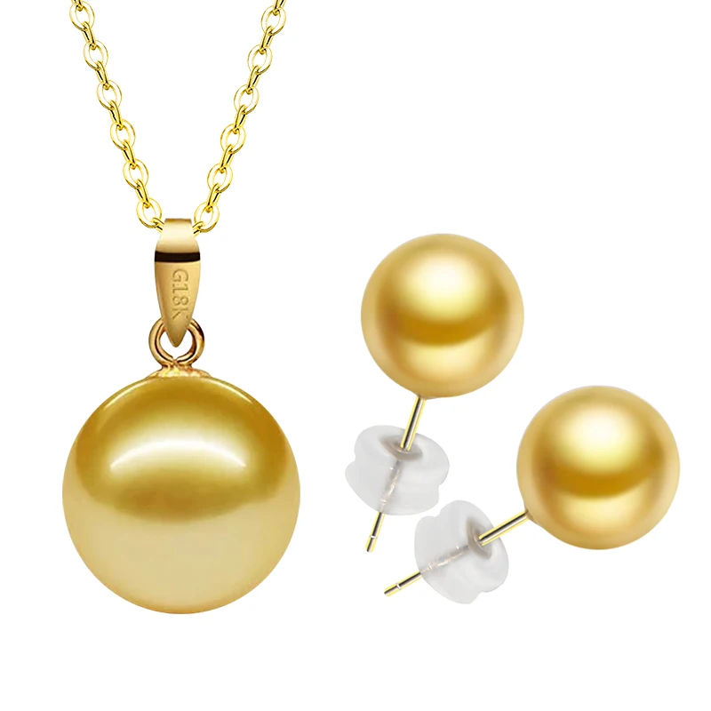 ZHIXI Pearl Jewelry Sets 18K Gold Natural SouthSea pearl Necklace Pendant Earrings AU750 8-11mm women's wedding gift
ZHIXI Pearl Jewelry Sets 18K Gold Natural SouthSea pearl Necklace Pendant Earrings AU750 8-11mm women's wedding gift
