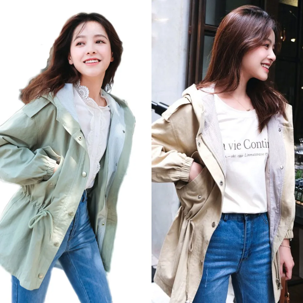WinterSpring European Women Zipper Trench Coat Korean Female Casual Windbreaker Ladies Vintage Overcoat Hooded Outerwears M192
WinterSpring European Women Zipper Trench Coat Korean Female Casual Windbreaker Ladies Vintage Overcoat Hooded Outerwears M192