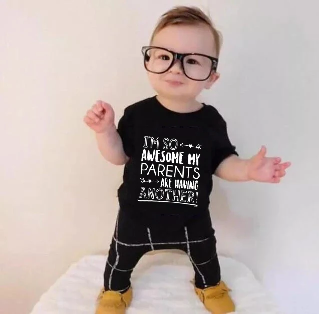 I'm So Awesome My Parents Printed New Children Funny Tshirt Kids Summer Round Neck Tops Girls Boys Great Casual Harajuku T-shirt
I'm So Awesome My Parents Printed New Children Funny Tshirt Kids Summer Round Neck Tops Girls Boys Great Casual Harajuku T-shirt