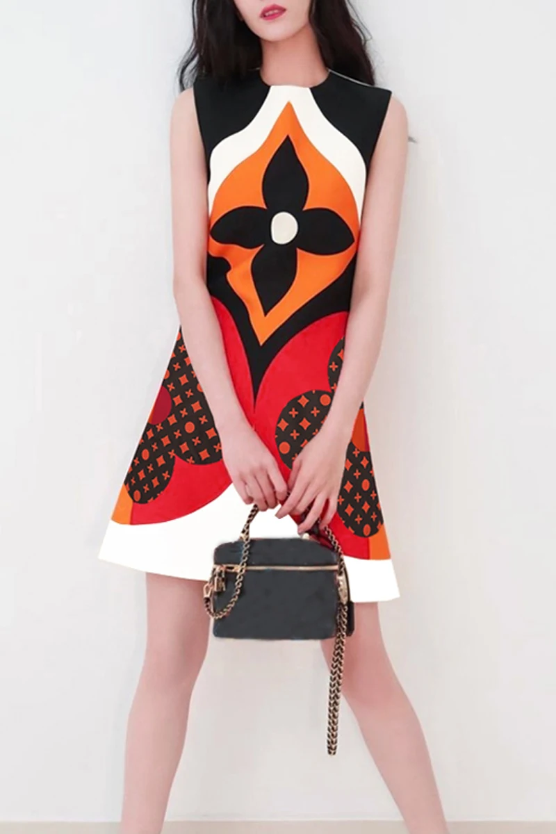 2021 Summer Women's Bottoming Vest Printed Dress Plus Size Sleveless Round Neck Dress Female Cotton Vacation Short Dress
2021 Summer Women's Bottoming Vest Printed Dress Plus Size Sleveless Round Neck Dress Female Cotton Vacation Short Dress