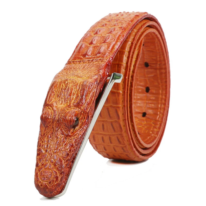 Fashion Men's Belt Crocodile Pattern Leather Belt Business Casual Simulation Crocodile Belt Alligator Head Gift For Men
Fashion Men's Belt Crocodile Pattern Leather Belt Business Casual Simulation Crocodile Belt Alligator Head Gift For Men
