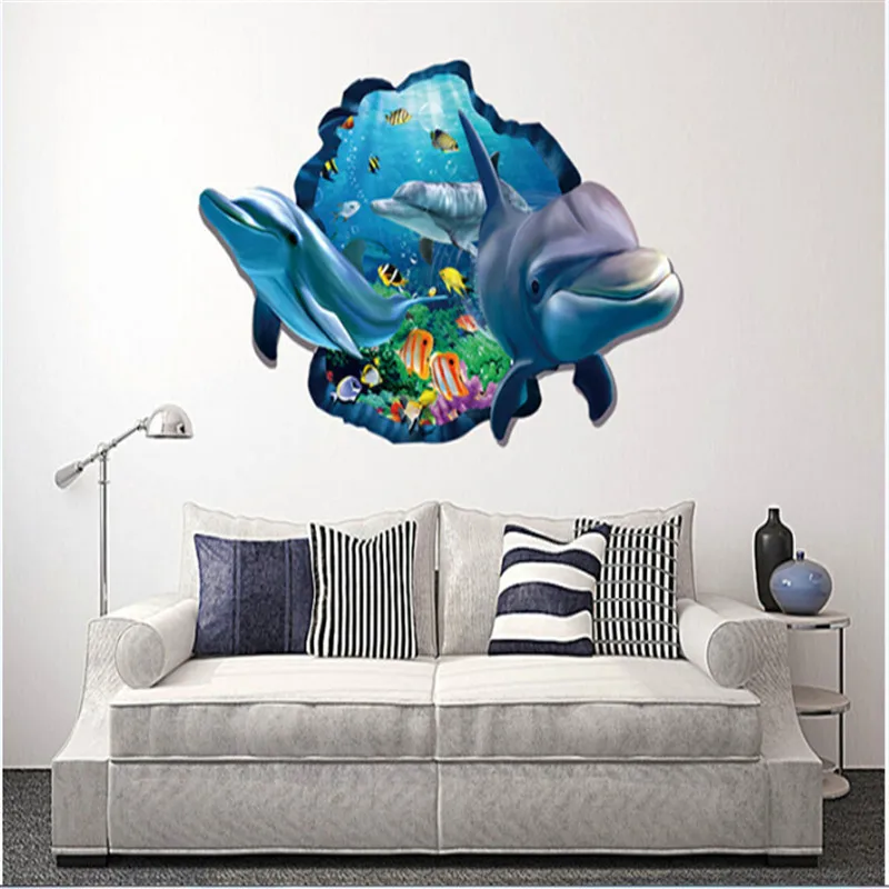 Hot Selling 3D Dolphins Wall Stickers For Livingroom Background Wall Posters Decals For Kids Rooms Home Decoration Accessories
Hot Selling 3D Dolphins Wall Stickers For Livingroom Background Wall Posters Decals For Kids Rooms Home Decoration Accessories