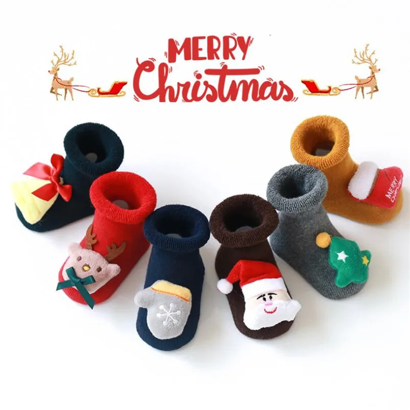 Christmas newborn baby socks cute Santa/elk/boots/tree 3D pattern decoration toddler shoes socks thick terry Non-slip socks
Christmas newborn baby socks cute Santa/elk/boots/tree 3D pattern decoration toddler shoes socks thick terry Non-slip socks