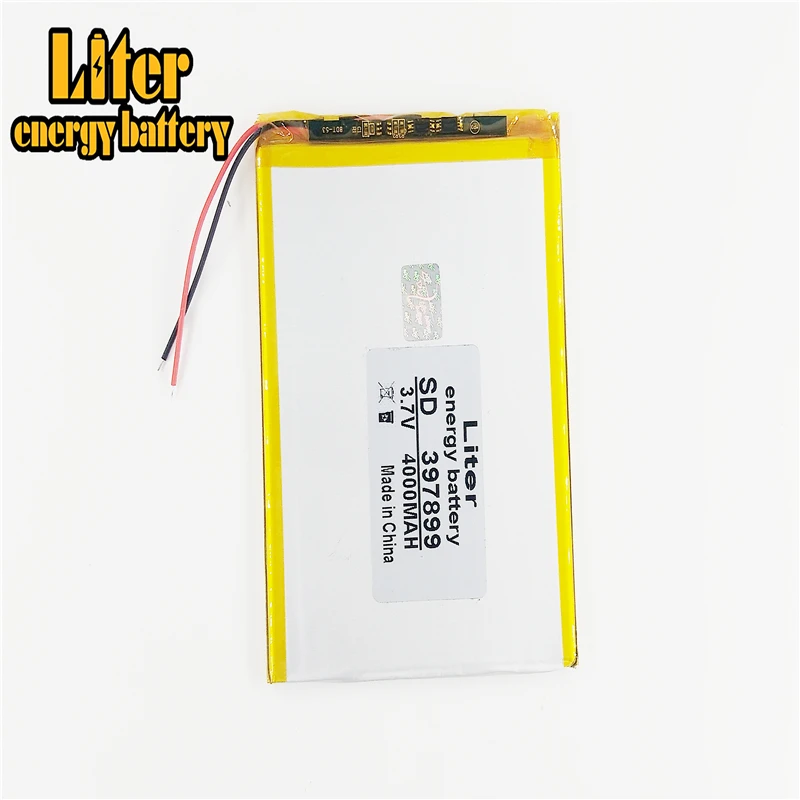 

3.7 V 4000 mah 7 inch song mei G2 tablet MID quality products lithium-ion Tablet polymer battery 397899