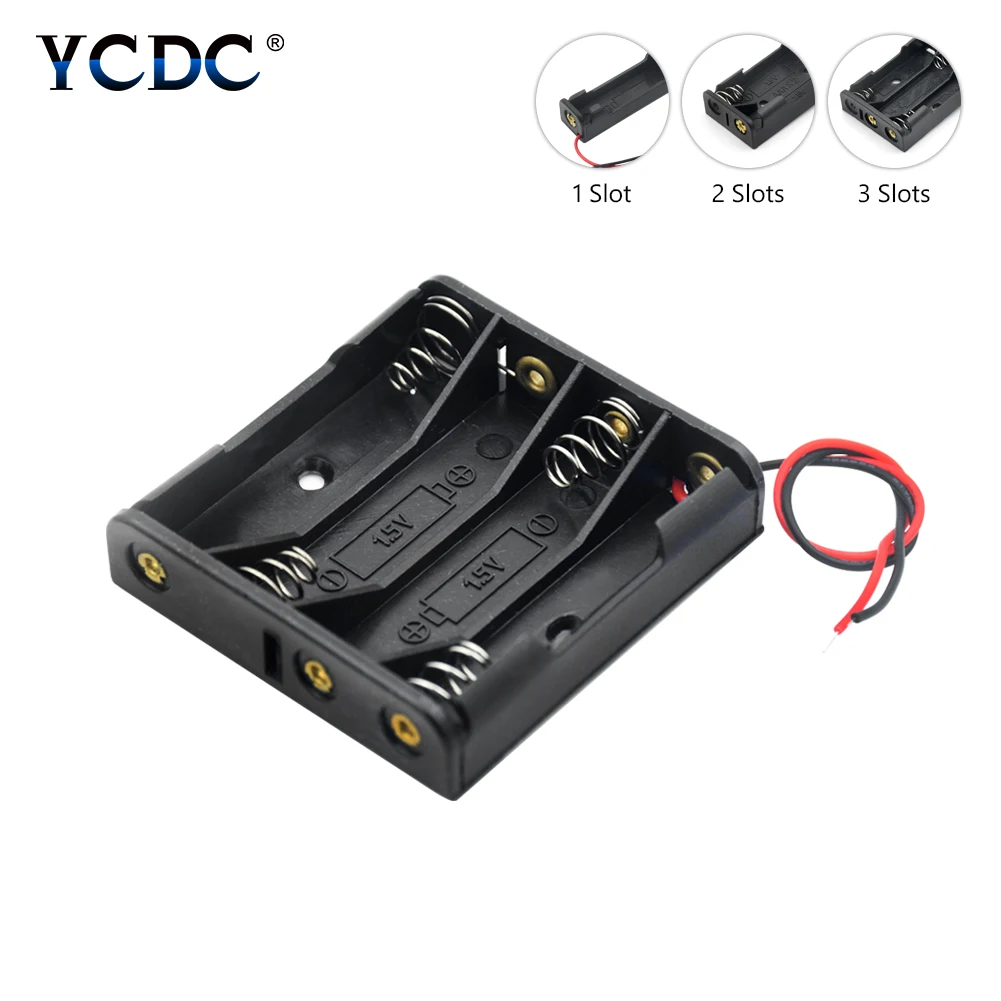 1/2/3/4 Slots AAA Battery Case Holder With Leads Rechargeable HR3 LR3 24A Cell Easy Power Banks ABS Plastic AAA Battery Box
1/2/3/4 Slots AAA Battery Case Holder With Leads Rechargeable HR3 LR3 24A Cell Easy Power Banks ABS Plastic AAA Battery Box
