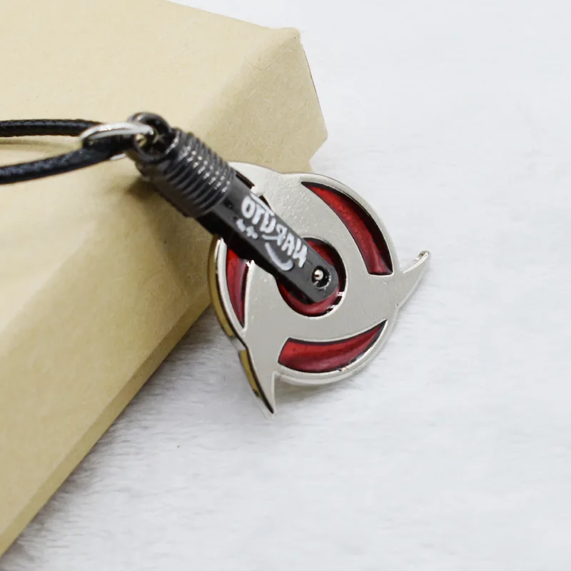 Japanese Anime Cosplay Narutos Akatsuki organization red cloud sign metal pendant Kakashi Uzumaki necklace Women Men Sharingan | Украшения