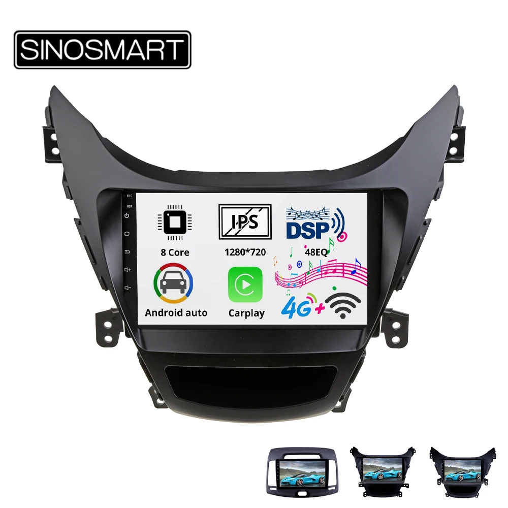 Sinosmart 8 сердечника DSP 48EQ 2Din IPS/QLED 2.5D экран автомобильный gps радио навигации плеер