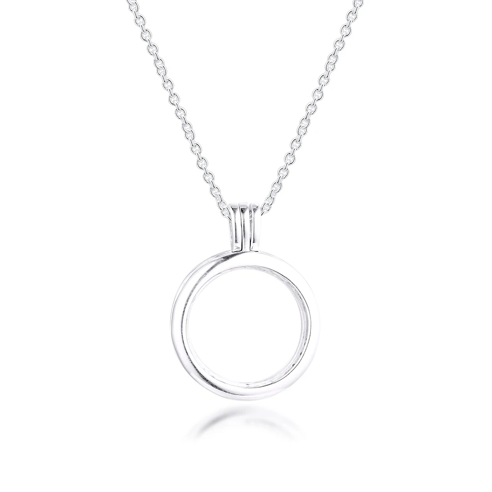 

Средний плавающий медальон кулон ожерелье для женщин из серебра 925 пробы подвески ожерелья подходит миниатюрные шармы DIY ювелирные изделия
