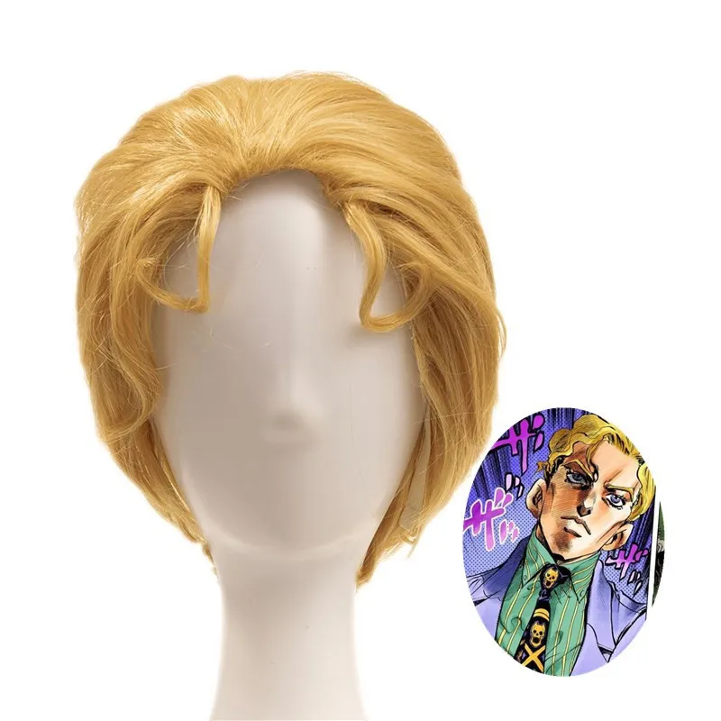 New JoJo's Bizarre Adventure Golden Wind Cosplay Wig Kira Yoshikage Golden Wig JoJo no Kimyou na Bouken Synthetic Hair + wig cap
New JoJo's Bizarre Adventure Golden Wind Cosplay Wig Kira Yoshikage Golden Wig JoJo no Kimyou na Bouken Synthetic Hair + wig cap