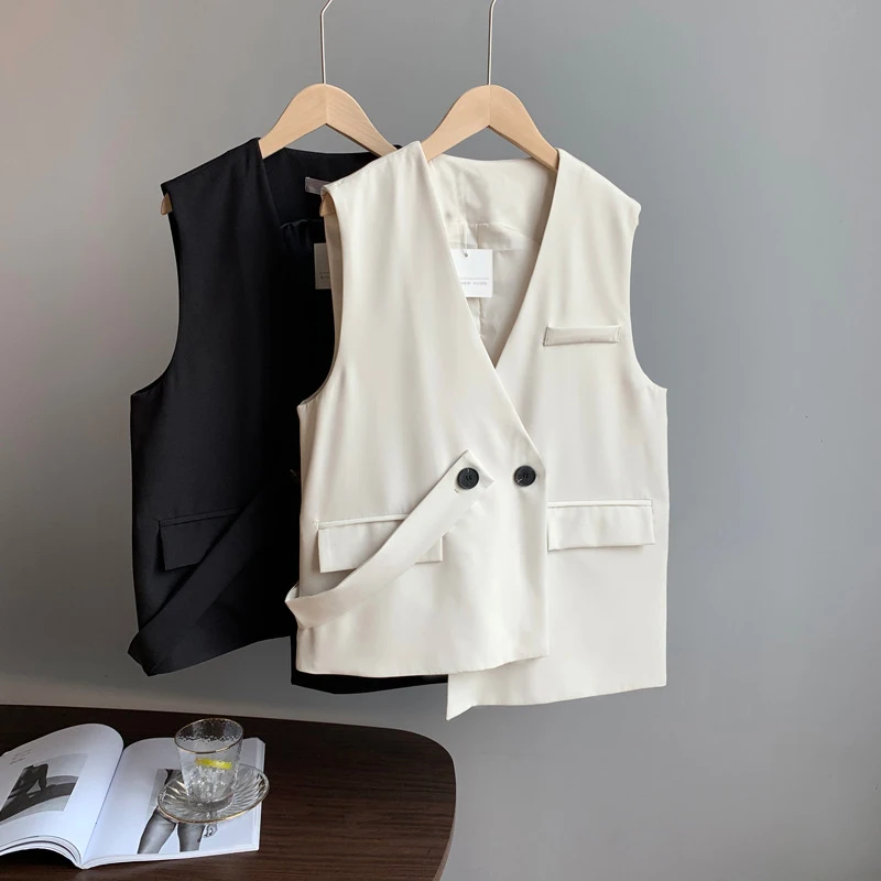 V-Neck 2023 Spring Coat Pure Color Csausl Vest Tops For Women Chaleco Mujer Gilet Casaco Feminino
V-Neck 2023 Spring Coat Pure Color Csausl Vest Tops For Women Chaleco Mujer Gilet Casaco Feminino