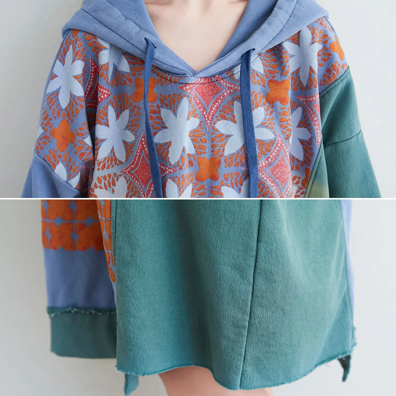 NINI WONDERLAND 2020 Autumn Winter Patchwork Hooded Dress Women Print Korean Style Knit Cotton Robe Female Big Size Loose Dress
NINI WONDERLAND 2020 Autumn Winter Patchwork Hooded Dress Women Print Korean Style Knit Cotton Robe Female Big Size Loose Dress